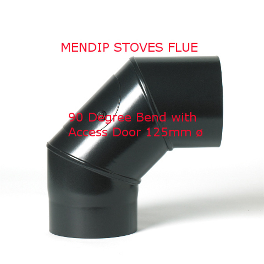 Matt Black Enamel Flue Pipe 125mm Eurostove