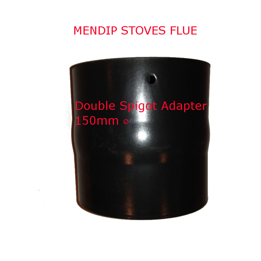 Matt Black Enamel Flue Pipe 150mm Eurostove