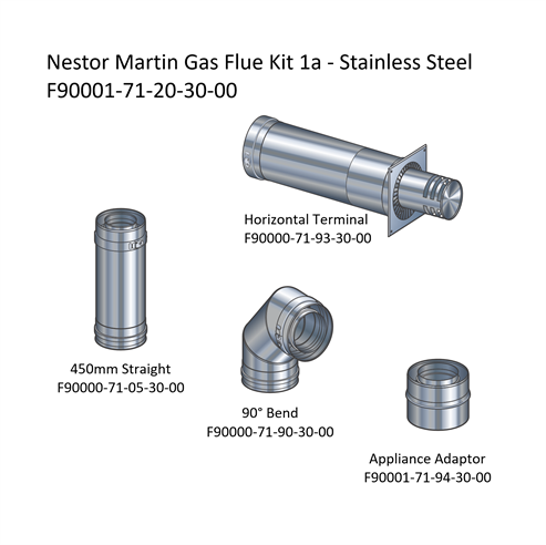Picture of Nestor Martin Gas Flue Kit 1a - Horizontal Terminal