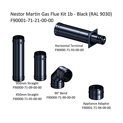 Picture of Nestor Martin Gas Flue Kit 1b - Horizontal Terminal