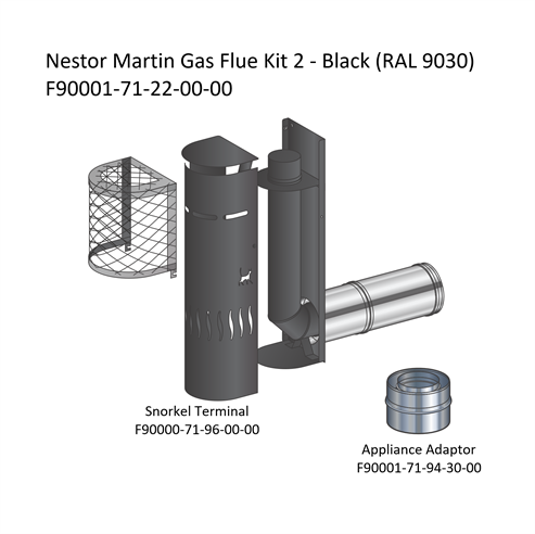 Picture of Nestor Martin Gas Flue Kit 2 - Snorkel Terminal