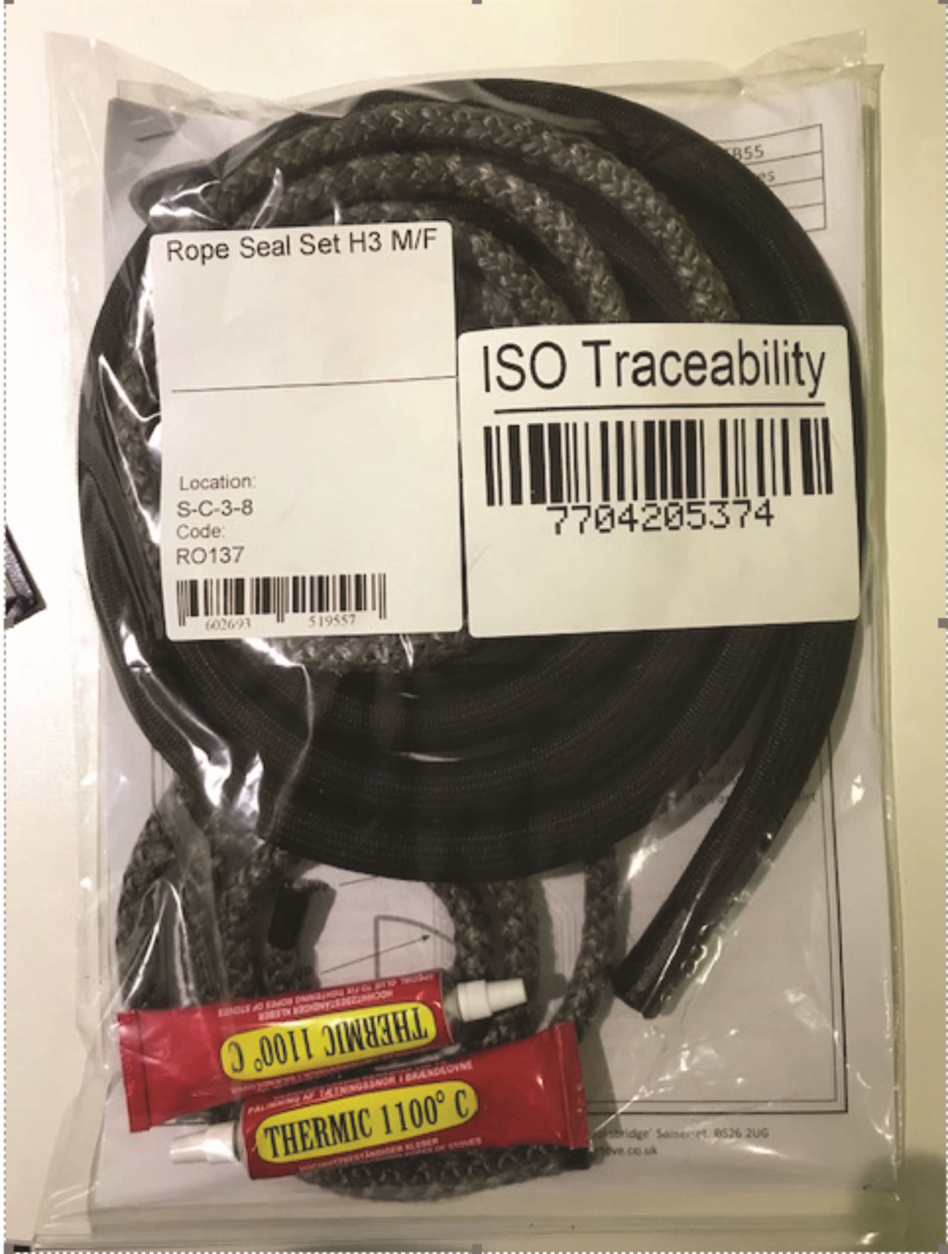 Rope Seal Set H3 M/F Eurostove