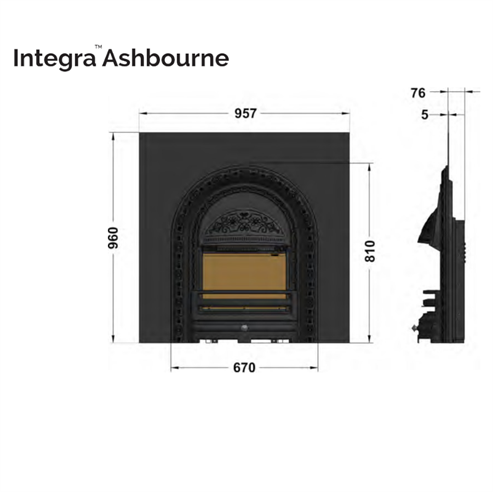 Picture of Integra Ashbourne Cast Iron Back Panel Assembly
