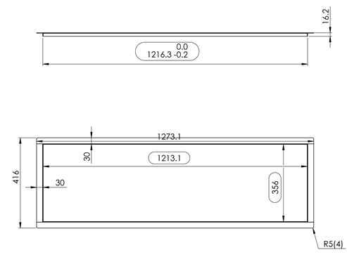 Picture of Ilektro 1250 Landscape 30mm 4 sided frame