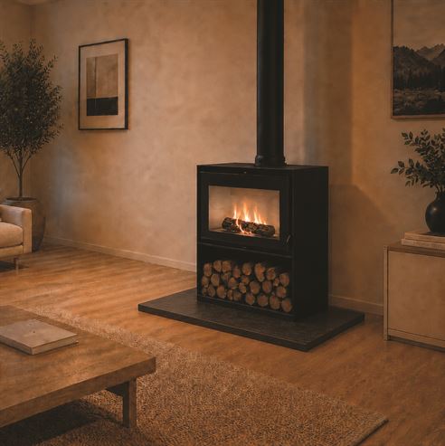 Picture of Dinder 70 Freestanding, Log store & Wall Hung